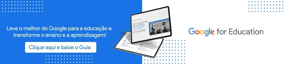 banner para material educativo sobre o Google for Education